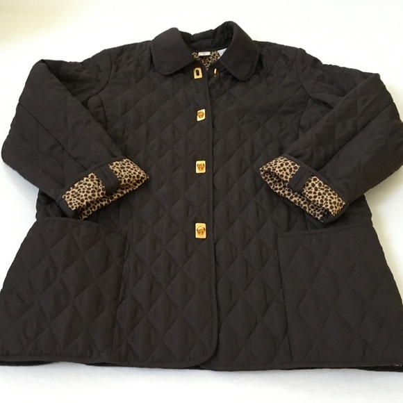 SAKS REAL CLOTHES Quilted Jacket Coat Brown Size 8